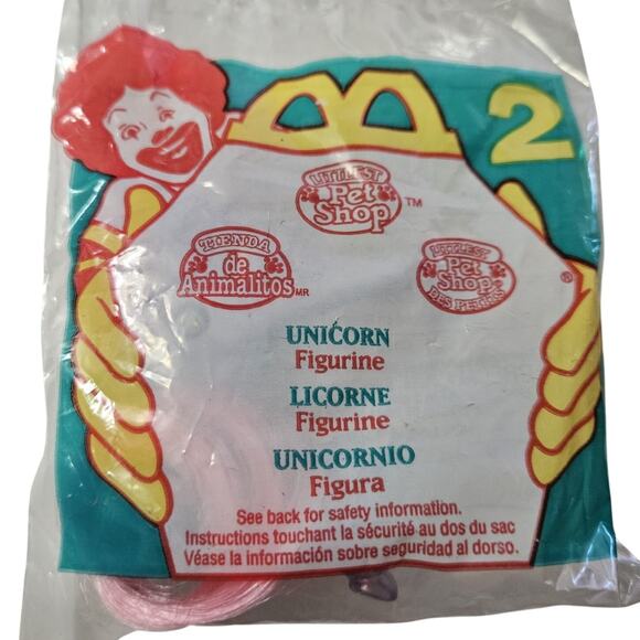 1995 McDonalds Littlest Pet Shop Unicorn New in Package - Picture 1 of 2